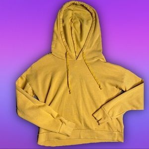Yellow cropped hoodie